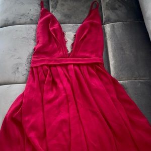 Cousin Couture Backless Red Dress